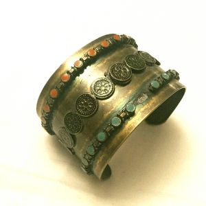 Vintage Loulou de la Falaise Metal Cuff Bracelet